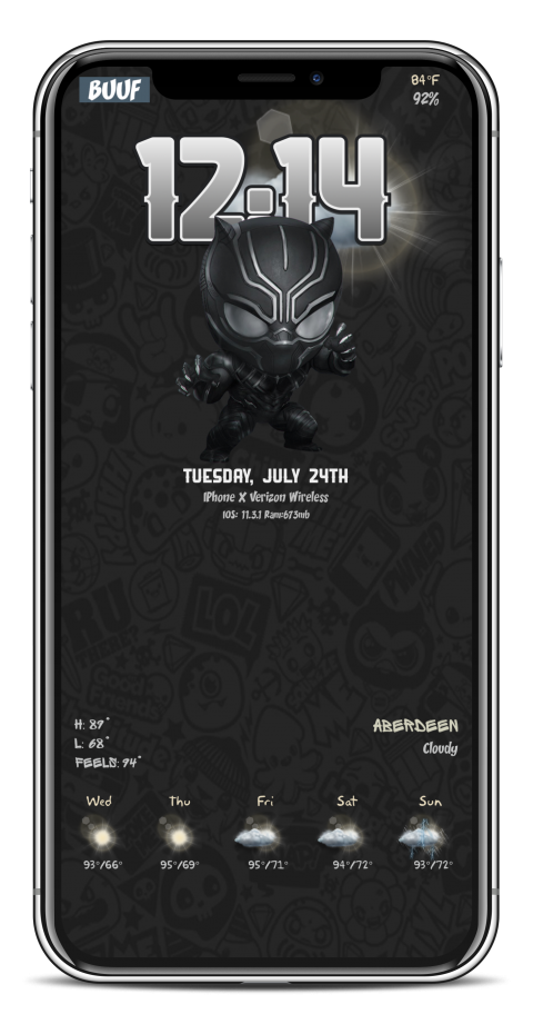 Black Panther caged in iPhX - 2019-03-13