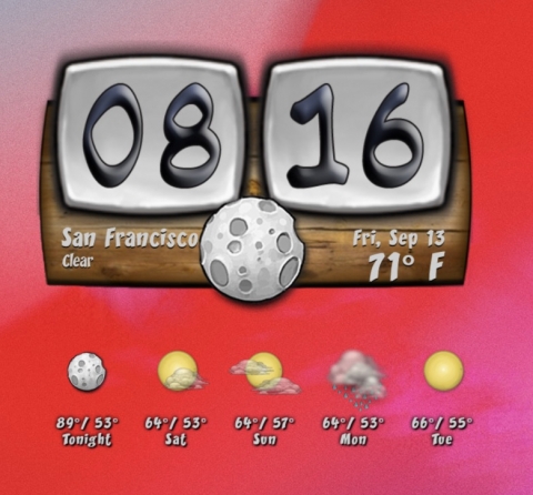 Forecast - Old Style Buuf Clock #1 - 2019-09-16b