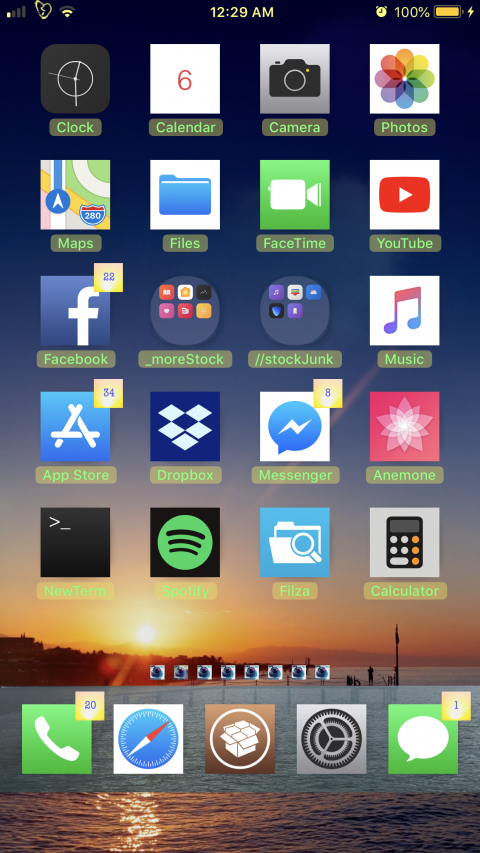 Water Dock iOS 9-11.X  theme (Work in Progress) - 2.2